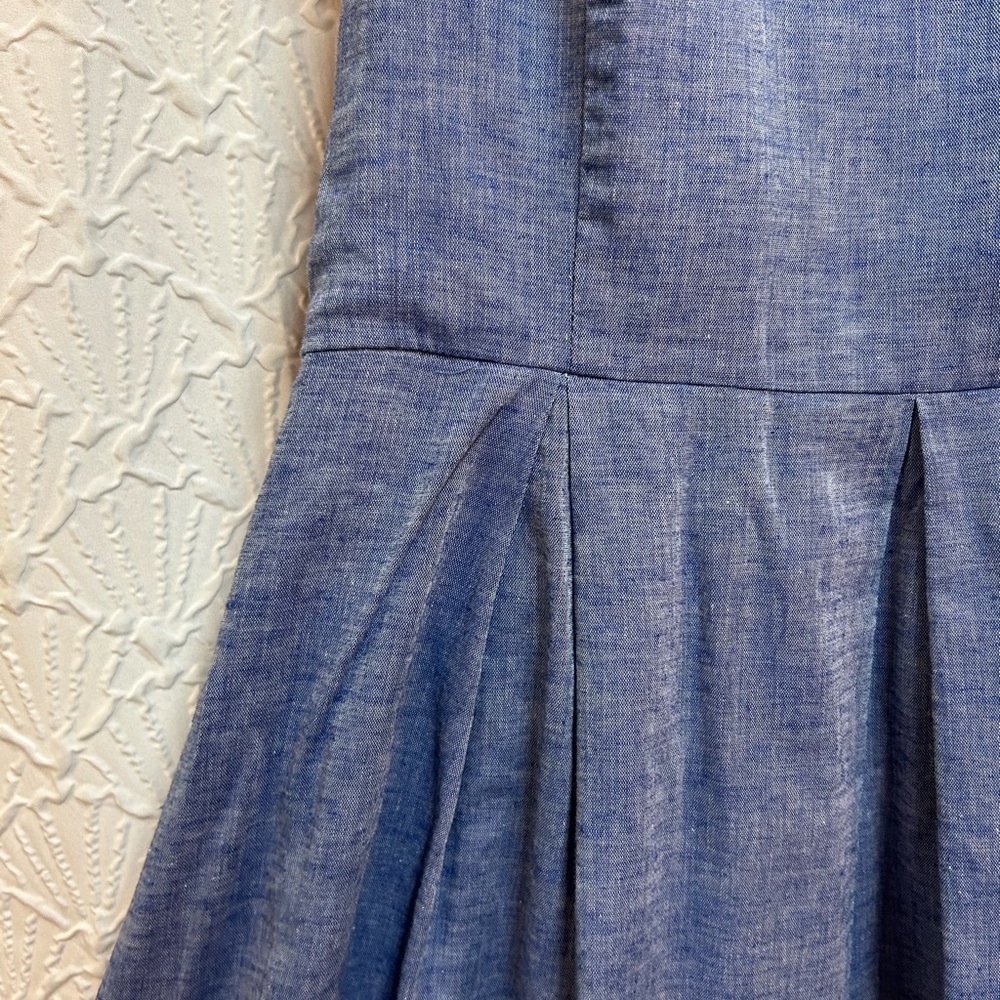 Hutch Blue A-Line Midi Dress Halter Neck - Picture 3 of 9